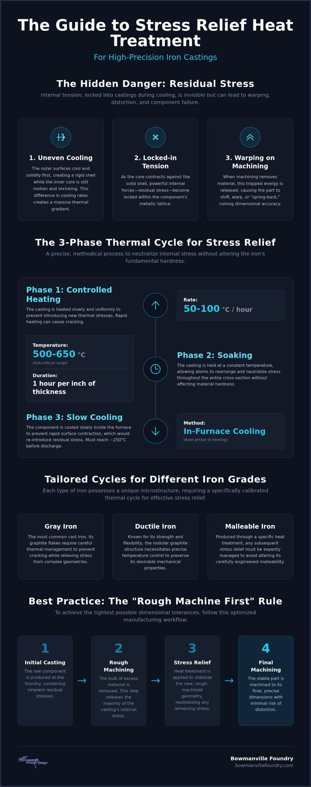 Stress Relief Heat Treatment for Iron Castings: Ensuring Dimensional Stability